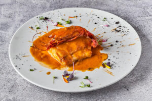 merluza con carabineros